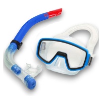 Набор для плавания детский маска+трубка (ПВХ) (синий)  E41225
